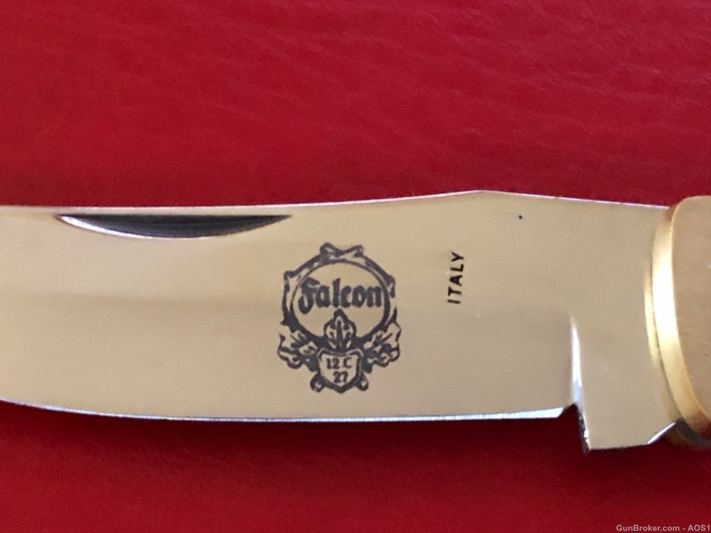 Falcon Famous Blades Italy “Tracker” Large Lockback Pocket Knife NOS-img-7