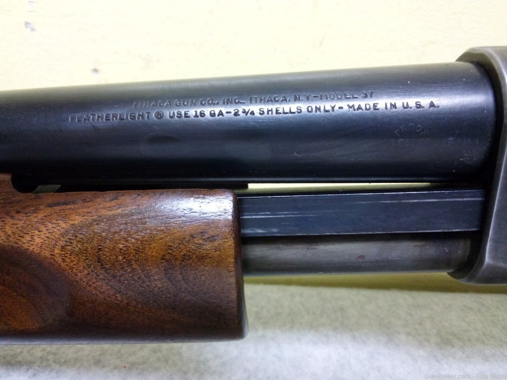 Ithaca Model 37 Featherlight Pump Shotgun, 16G, 28" Barrel, Full Choke-img-12