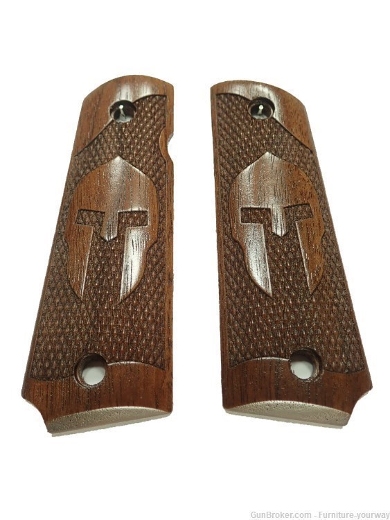 -Walnut Spartan Grips for Browning 1911-22 1911-380 Grips-img-0