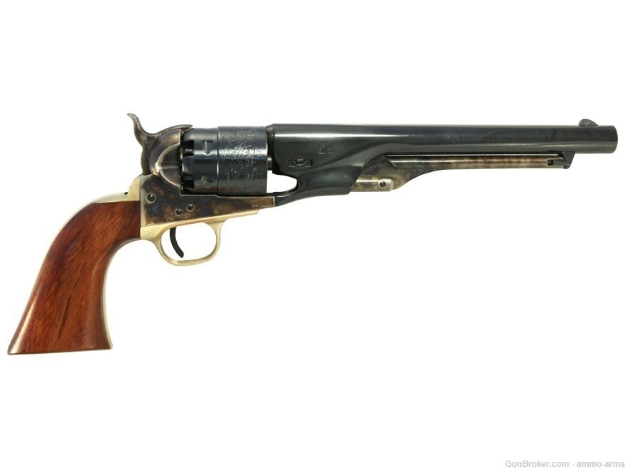 Uberti 1860 Brass Army Revolver .44 Caliber 8" CH Walnut 340480-img-1