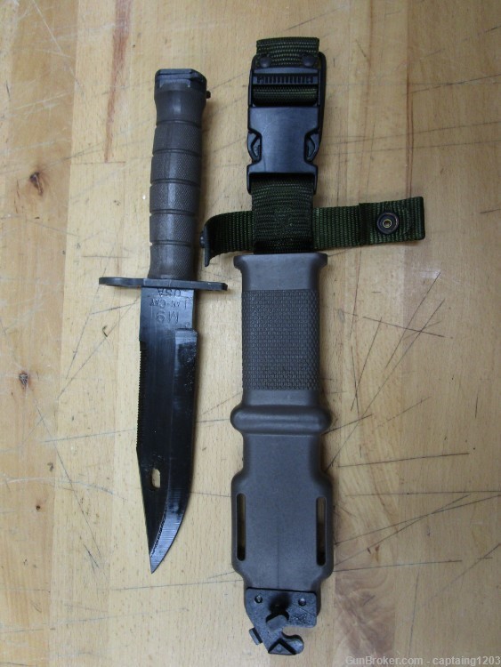 LAN CAY M9 Military Fixed Blade/Saw Tooth Gray Coated & Sheath- USA -2003-img-1