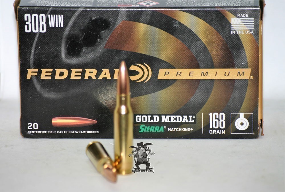 Federal Gold Medal 308 Winchester 168 Grain Sierra MatchKing HP 20 RDS-img-3
