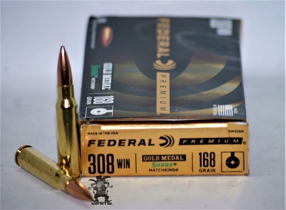 Federal Gold Medal 308 Winchester 168 Grain Sierra MatchKing HP 20 RDS-img-1