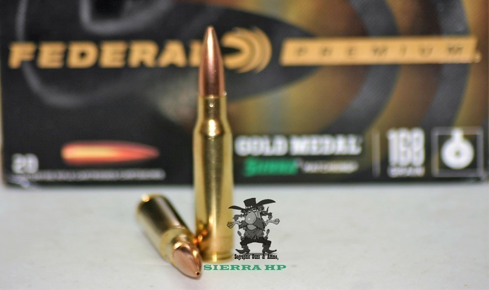 Federal Gold Medal 308 Winchester 168 Grain Sierra MatchKing HP 20 RDS-img-2