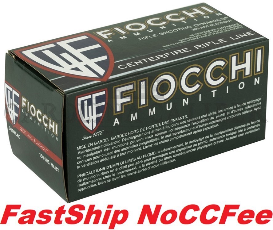 300BLK FIOCCI 300 AAC BLACKOUT 150GR. FMJ 300BLKC-img-0