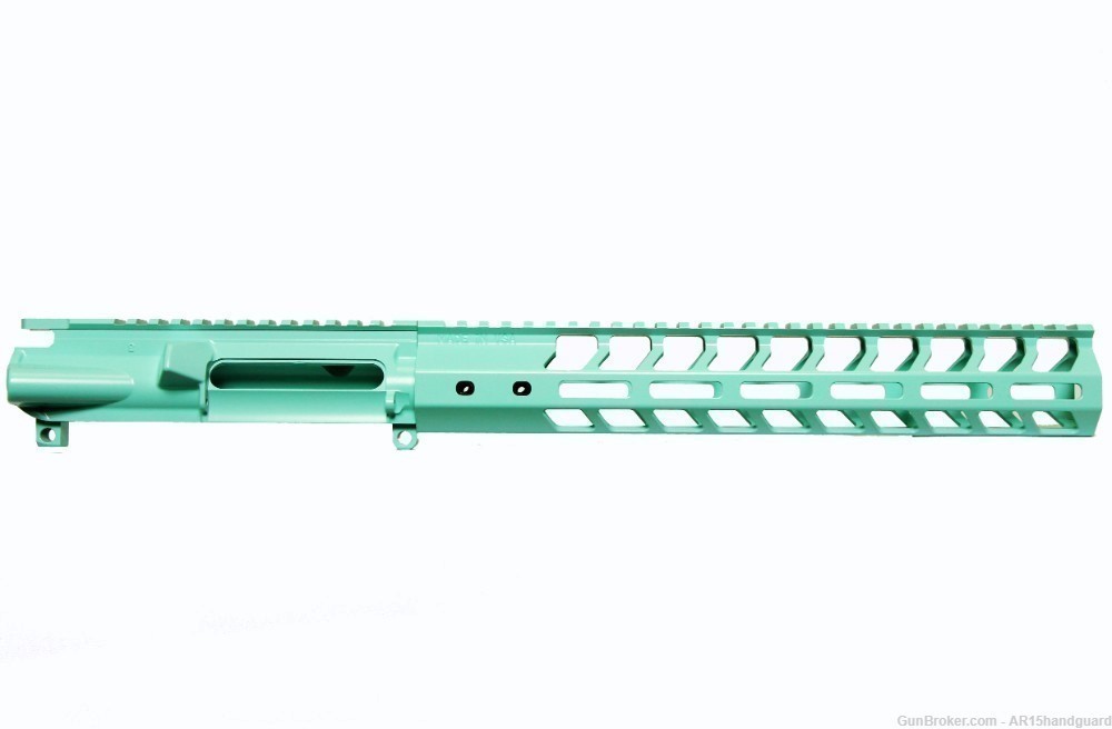 AR15 Stripped upper | Cerakote Robin Blue | 12" MLOK Handguard MADE IN USA-img-0