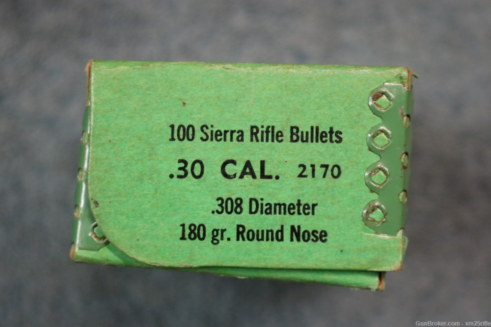 Sierra #2170 .30 Caliber 180 grain Round Nose Bullets-img-1