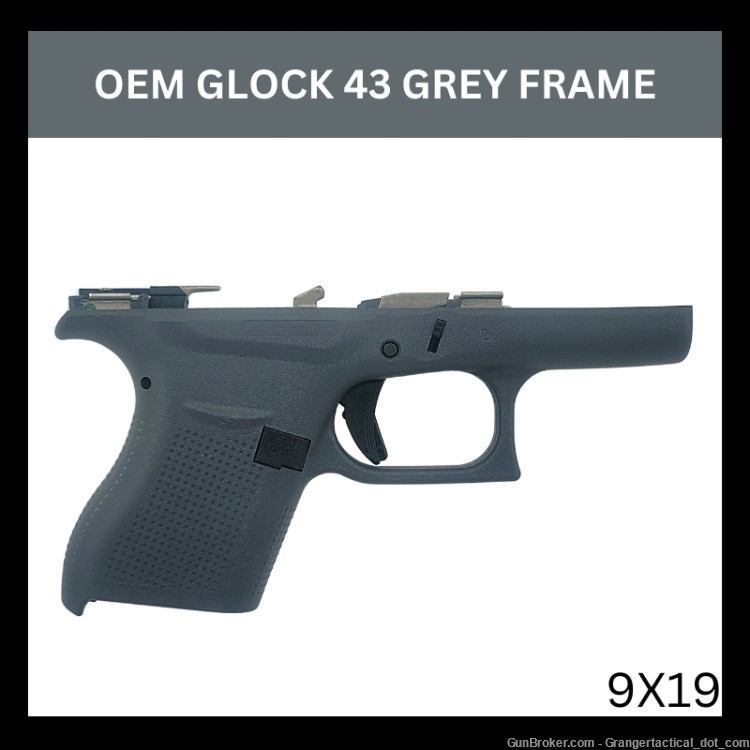 Glock G43 Gray 43 Frame OEM Glock Frame Lower Grey CASE-img-0