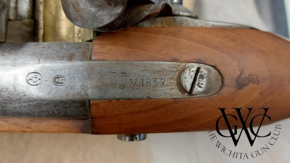 Pre Owned Pihet Paris French Musket V1837 Flint Lock .69 Caliber-img-8