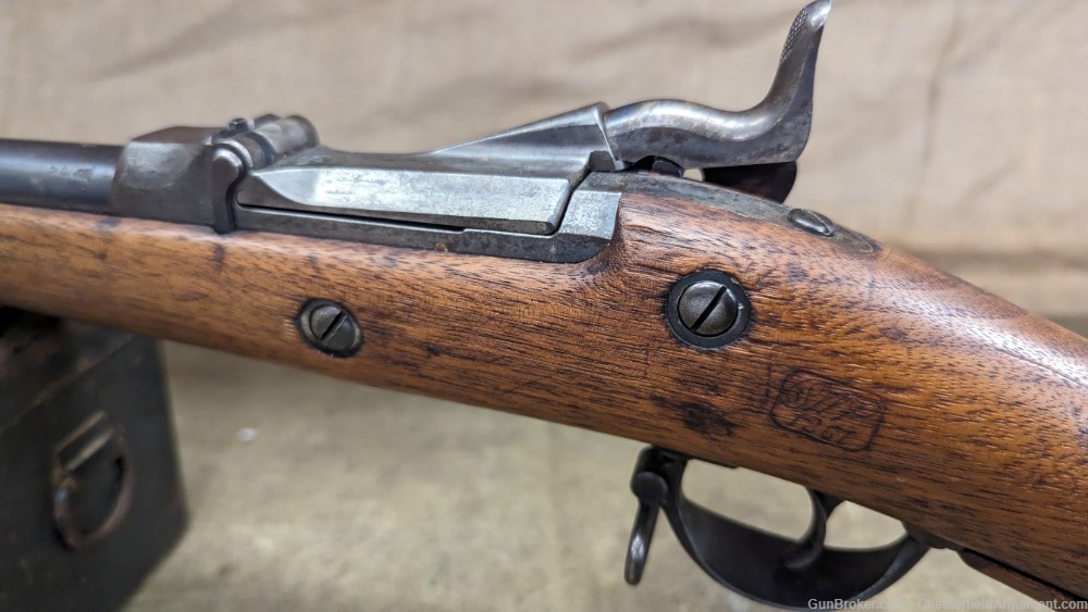 M1873 Springfield Long Range Experiemental Trapdoor rifle 1881 mfg.-img-15