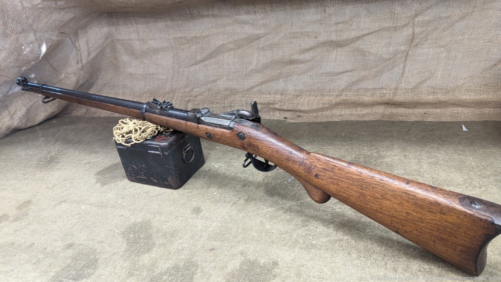 M1873 Springfield Long Range Experiemental Trapdoor rifle 1881 mfg.-img-11
