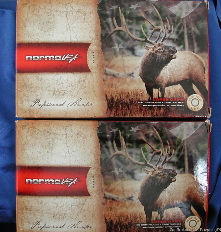 2 Boxes Norma .375 H&H Magnum 300 Gr. Oryx Bullet 40 Rds Holland&Holland-img-2