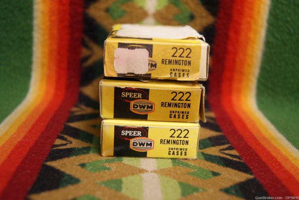 Vintage Speer DWM 222 Rem Brass NEW x3 boxes-img-0