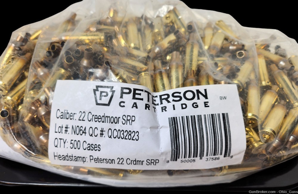 Peterson Cartridge .22 Creedmoor SRP Box/Bag of 500-img-1