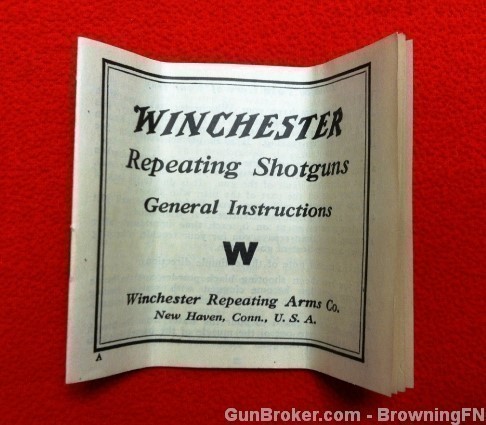 Orig Winchester Shotgun General Instructions 1918 Dated-img-1
