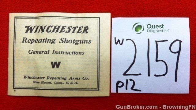 Orig Winchester Shotgun General Instructions 1918 Dated-img-0