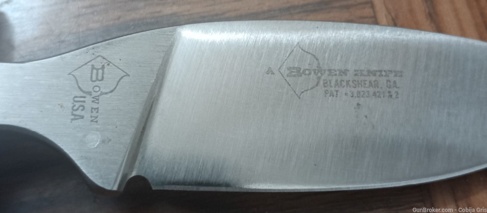 Bowen belt buckle knife custom USA vintage-img-1