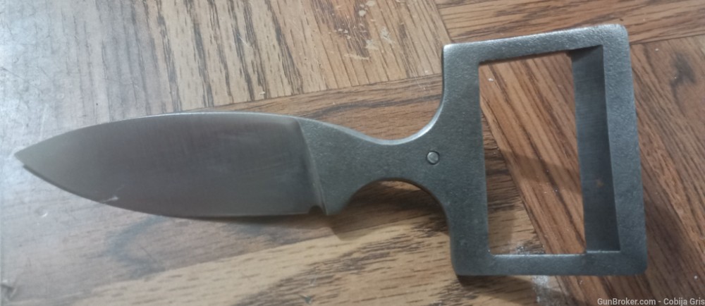 Bowen belt buckle knife custom USA vintage-img-2