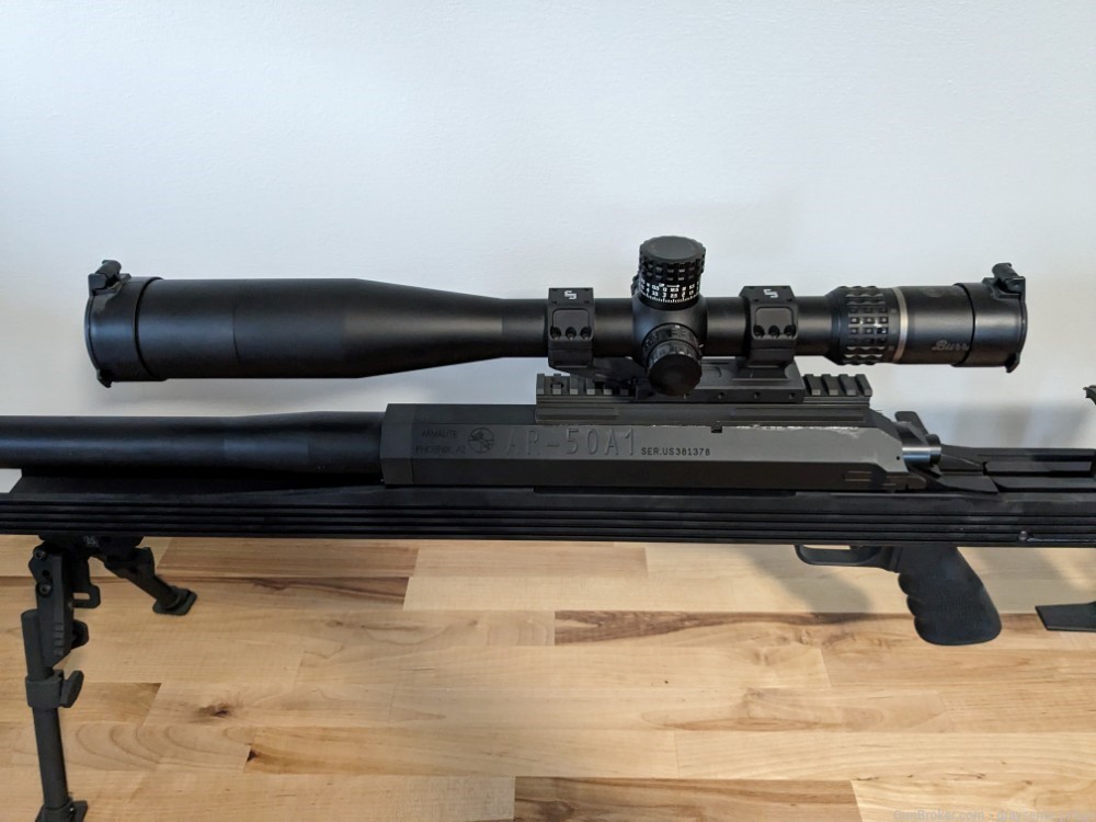 NEW Armalite AR50-A1 50 BMG Burris XTR2 Plano Case Mono & Bi-Pods-img-3