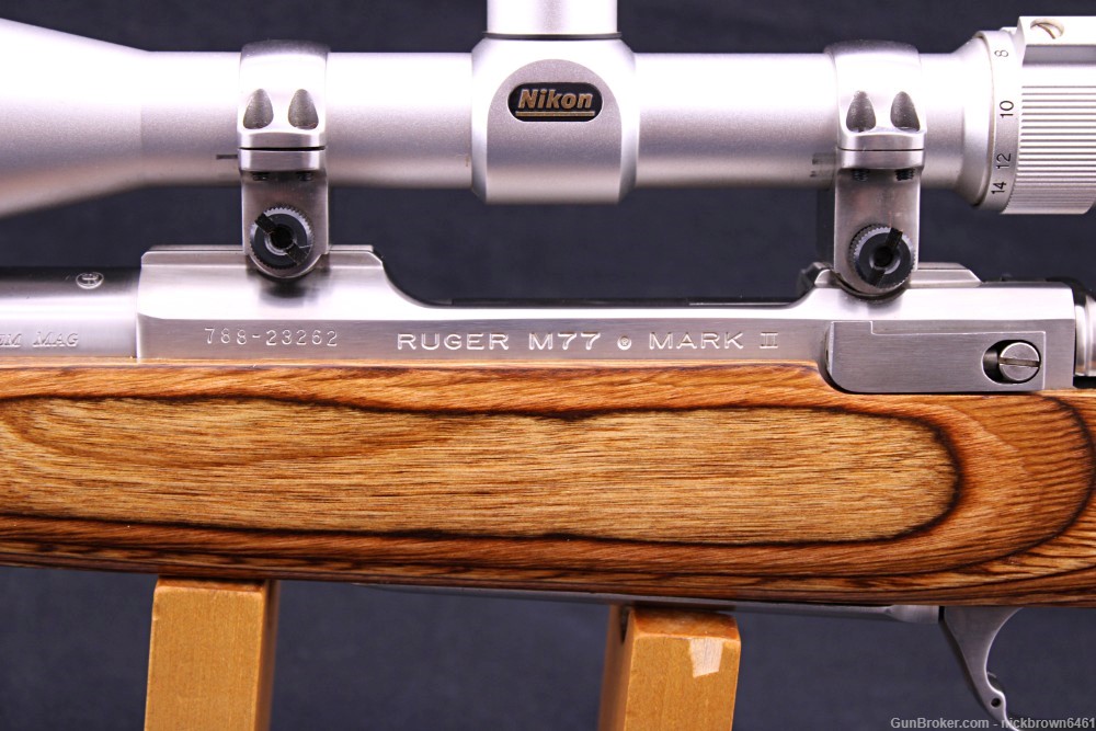 RUGER M77 MARK II 7MM REM MAG 25" BBL STAINLESS STEEL NIKON 4.5-14x50 SCOPE-img-10
