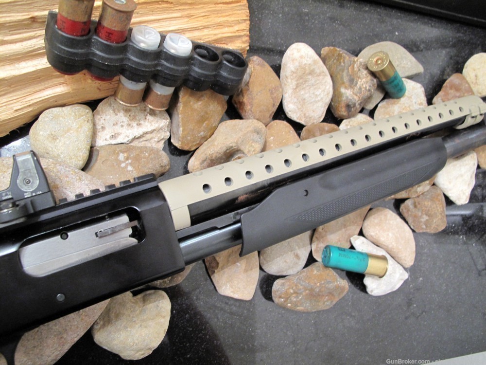 FDE Mossberg 500 590 835 CUSTOM DURACOAT Heat Shield Tactical Shotgun 12 -img-0