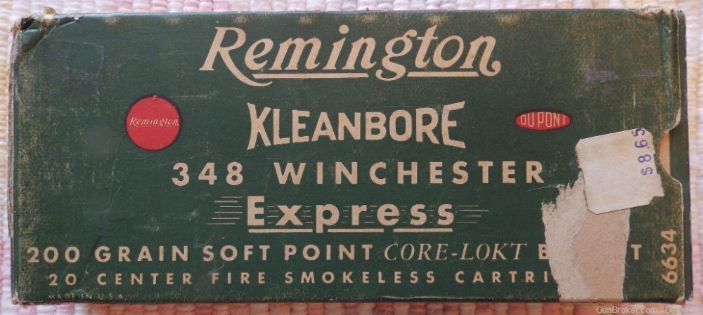 Remington Kleanbore 348 Winchester (348 WCF) 200 gr. full box - Collectable-img-0