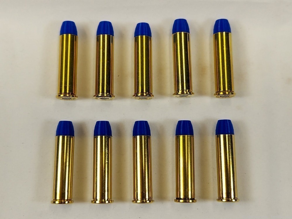 357 Magnum Brass Snap caps / Dummy Training Rounds - Set of 10 - Blue-img-2