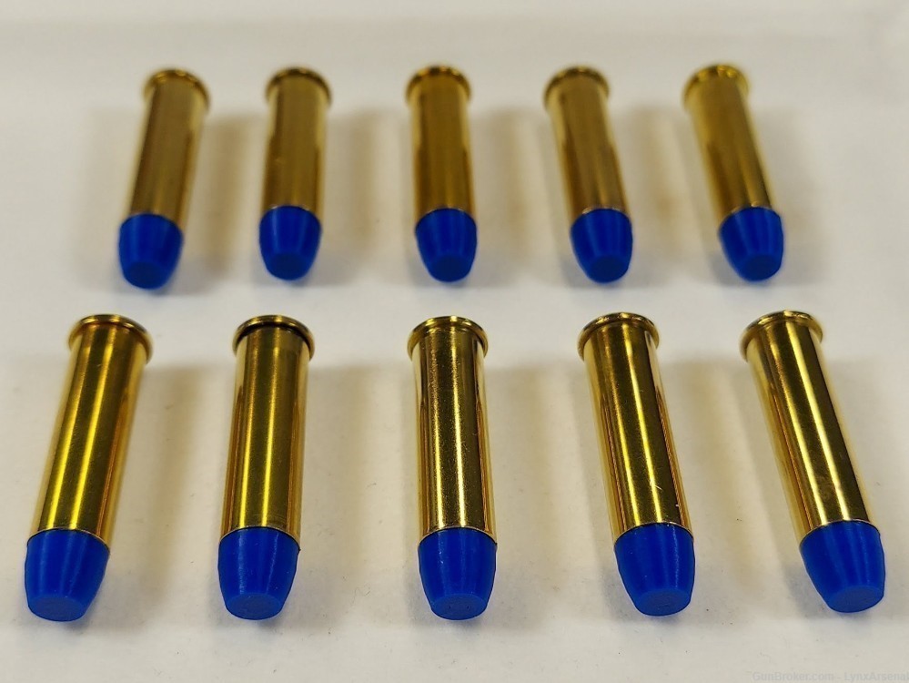357 Magnum Brass Snap caps / Dummy Training Rounds - Set of 10 - Blue-img-4