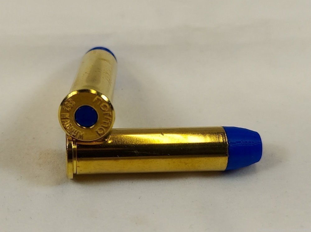 357 Magnum Brass Snap caps / Dummy Training Rounds - Set of 10 - Blue-img-1