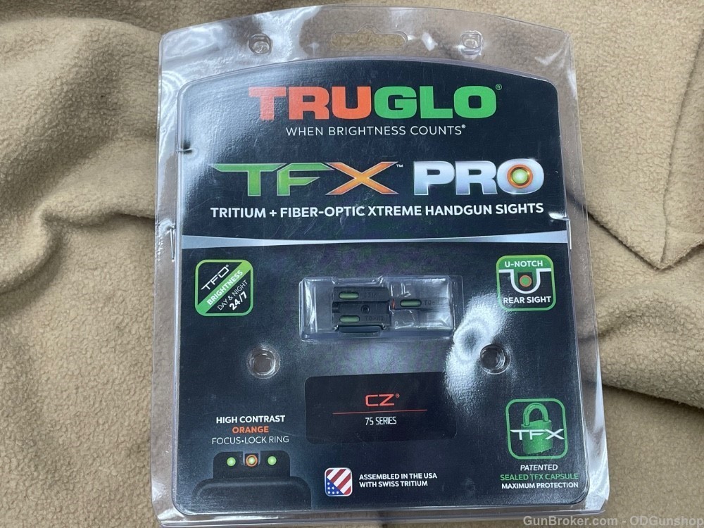 Truglo TFX Pro Tritium Fiber Optic Xtreme CZ 75 Series TG13CZ1PC-img-0