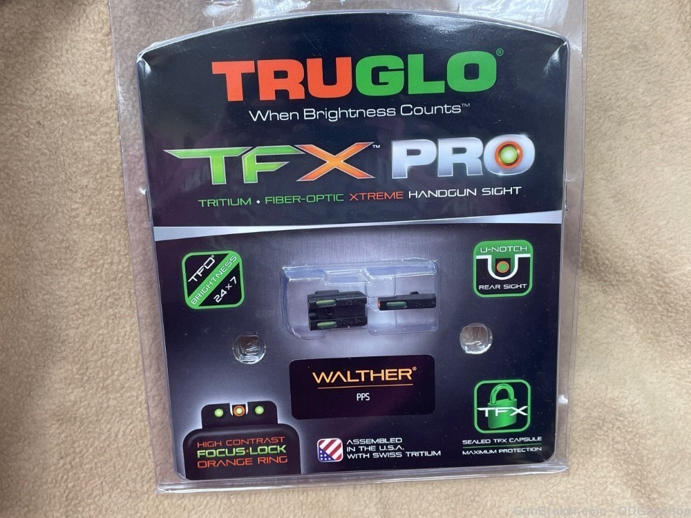Truglo TFX Pro Walther PPS TG13WA2PC NIB Orange Front -img-0