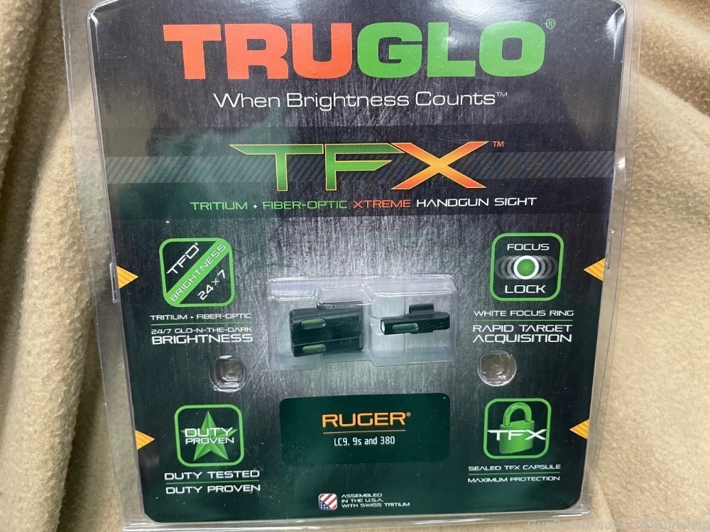 Truglo TFX Ruger LC9 9S 380 TG13RS2A Tritium Fiber Optic-img-0