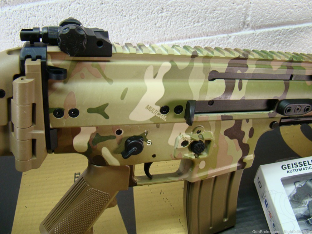FNH SCAR 16s 5.56 NATO Multi-cam FN 16 camo Rifle w Geissele Super trigger-img-18