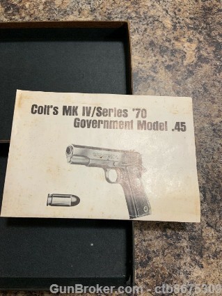 Colt Mark IV Series 70 Government Model Box & Manual-img-5