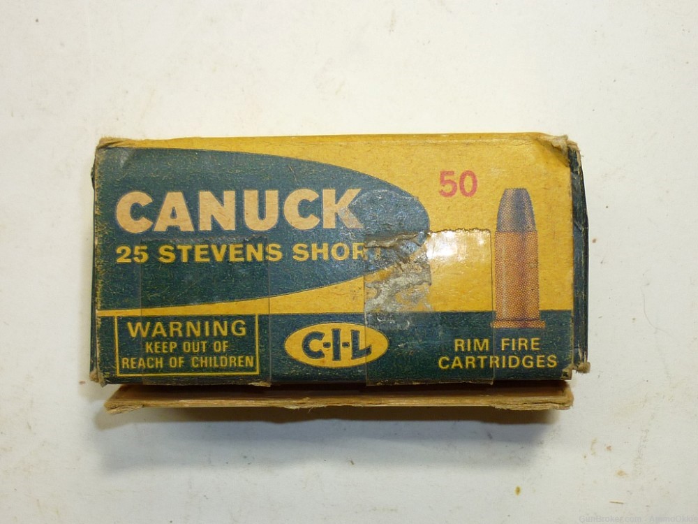 5rd - 25 Stevens Short Rimfire - Canuck Canada CIL - Rim Fire-img-6