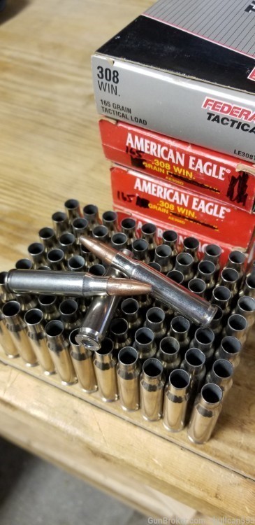 Federal .308 Win nickel plated brass-img-1