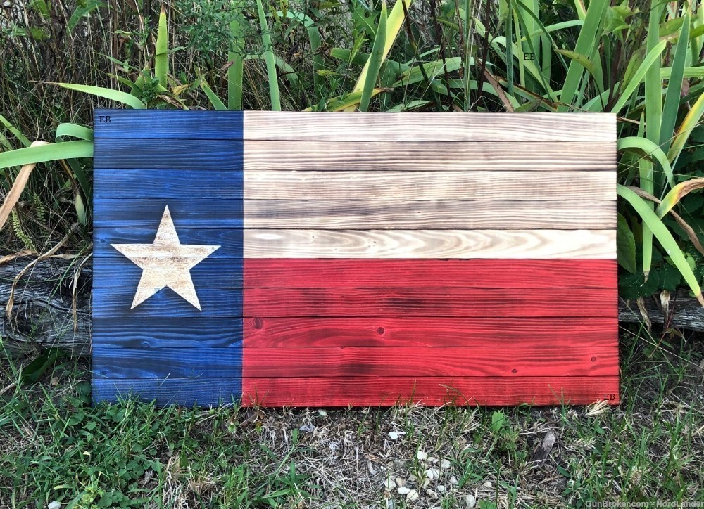 Handmade Rustic Texas state flag-img-0