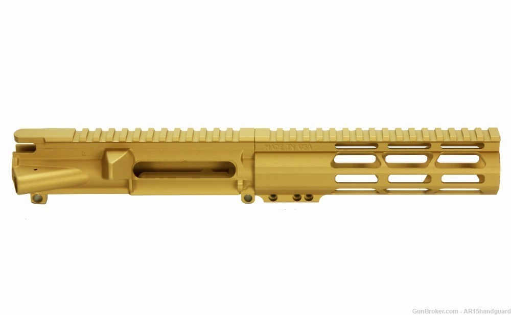 AR15 Stripped upper | Cerakote GOLD | 7" MLOK Handguard-img-1