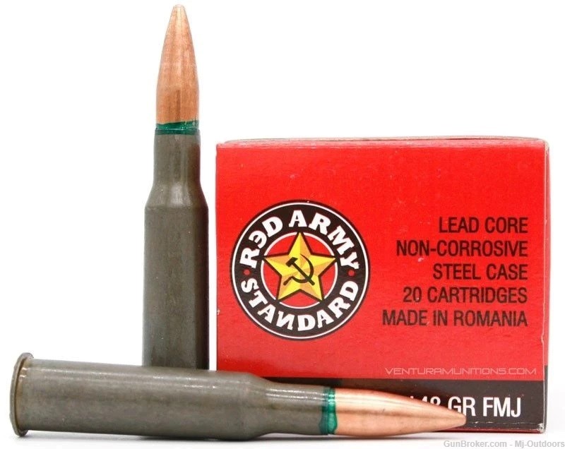 Red Army Standard Steel Cased 7.62x54R 148GR FMJ 620rd case-img-0