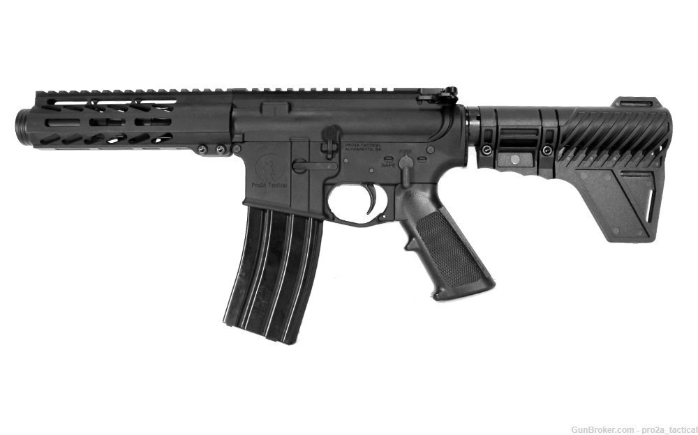PRO2A TACTICAL PATRIOT 5 inch AR-15 300 Blackout M-LOK Pistol w/Can-img-1