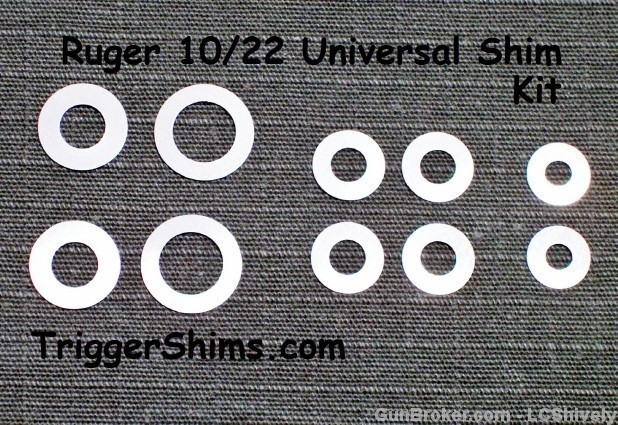 Ruger 10/22 Universal Trigger / Hammer Shim Kit 10 Pak-img-0