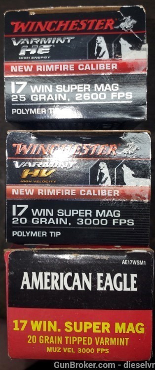 150 Rounds 17 WSM / Winchester Super Mag Ammunition -img-2