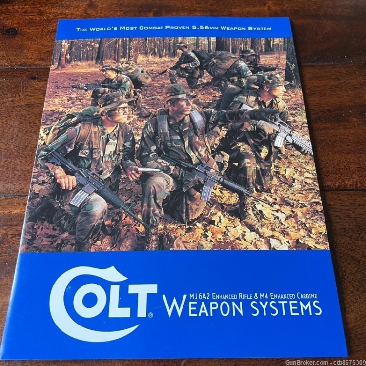 Colt Firearms M16A2 Tri Fold Show Brochure New Old Stock-img-0