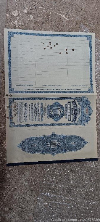 1912 New York Central & Hudson River Railroad Company Bond Stock Certificat-img-1