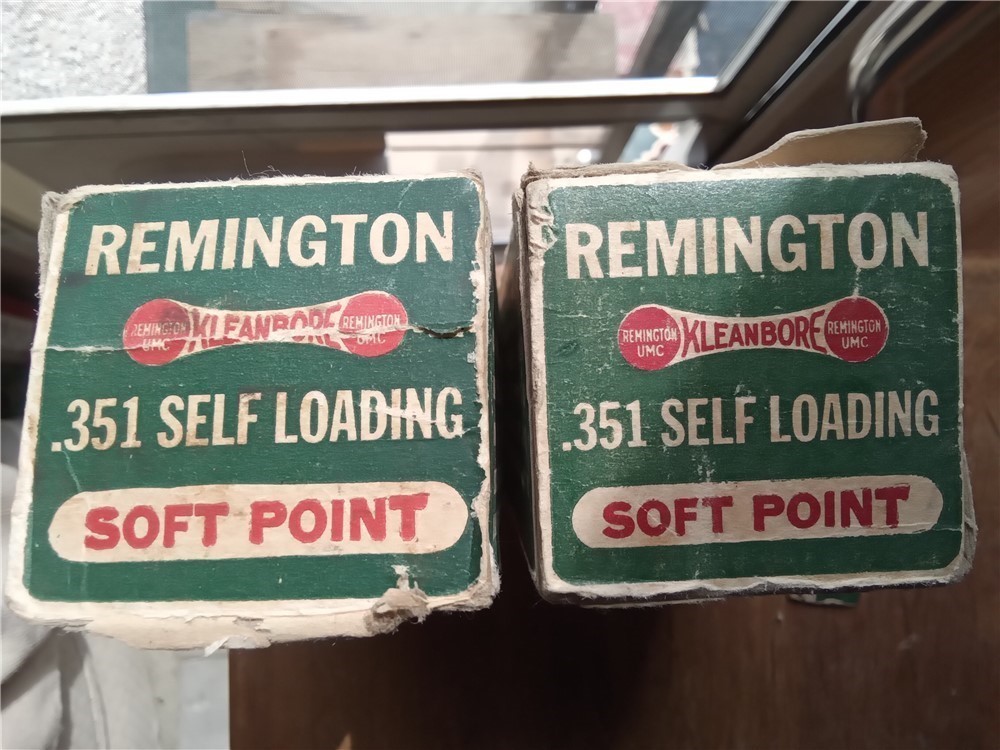 Vintage Remington  351 Self loader Dog Bone Kleanbore SP ammo-2 boxes-img-4