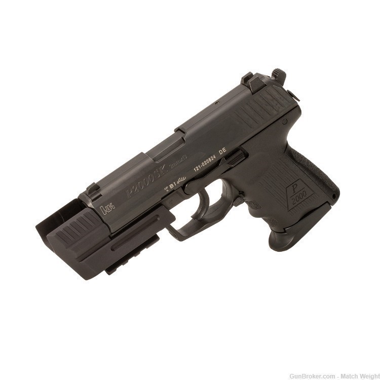 Match Weight - Compensator for H&K P2000SK (Compact) w/ Rail - Aluminum-img-0