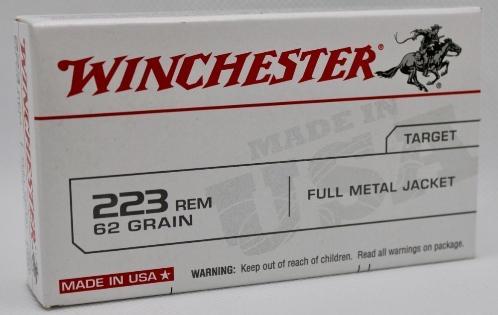 200 Rounds 223 Winchester USA Rem 62 GR FMJ Ten 20/CT Boxs Win223 200Rds -img-0