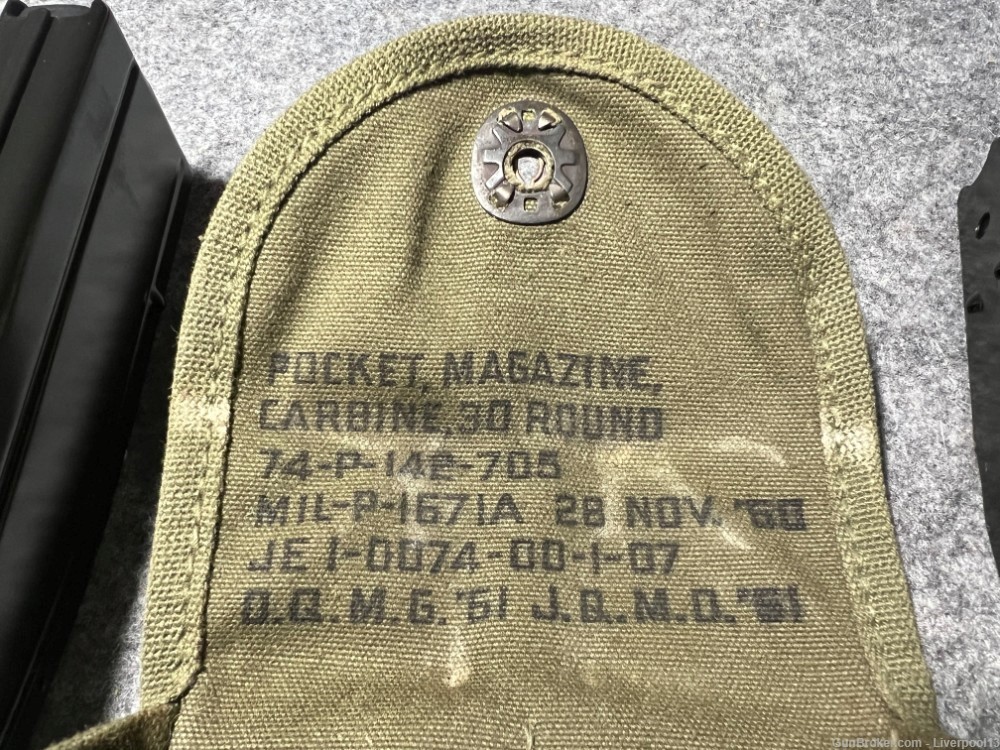 Korean War Magazine Pouch with Four 30 Rd M1 Magazines-img-1