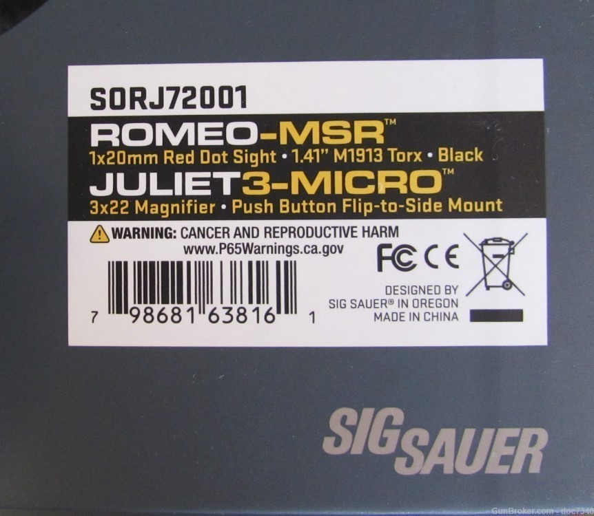 Sig Sauer Romeo MSR & Juliet 3 Micro red dot sight & Magnifier-img-1