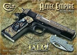 Gorgeous Colt Aztec Empire Consecutive Pair 28 & 29 1911 38 Super/ Zapata-img-0